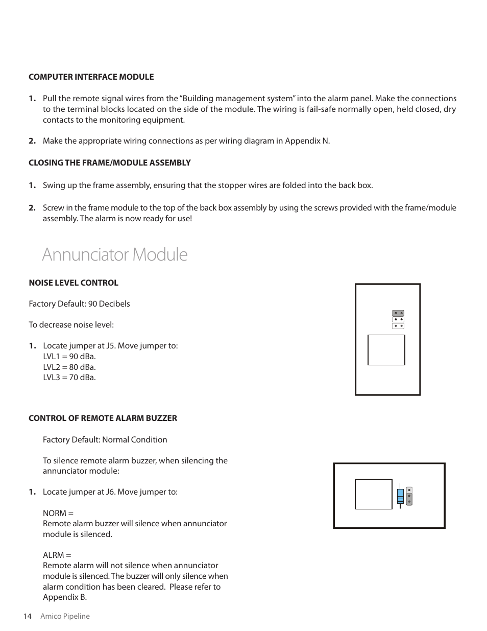 Annunciator module, Field adjustments, The annunciator module | Amico Nema 4 Master Alarm User Manual | Page 14 / 56