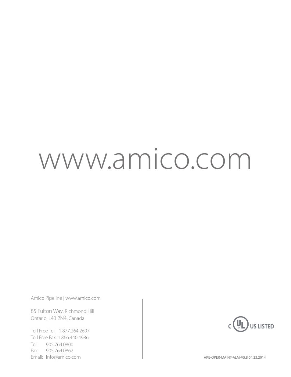 Amico Nema 4 Master Alarm User Manual | Page 56 / 56