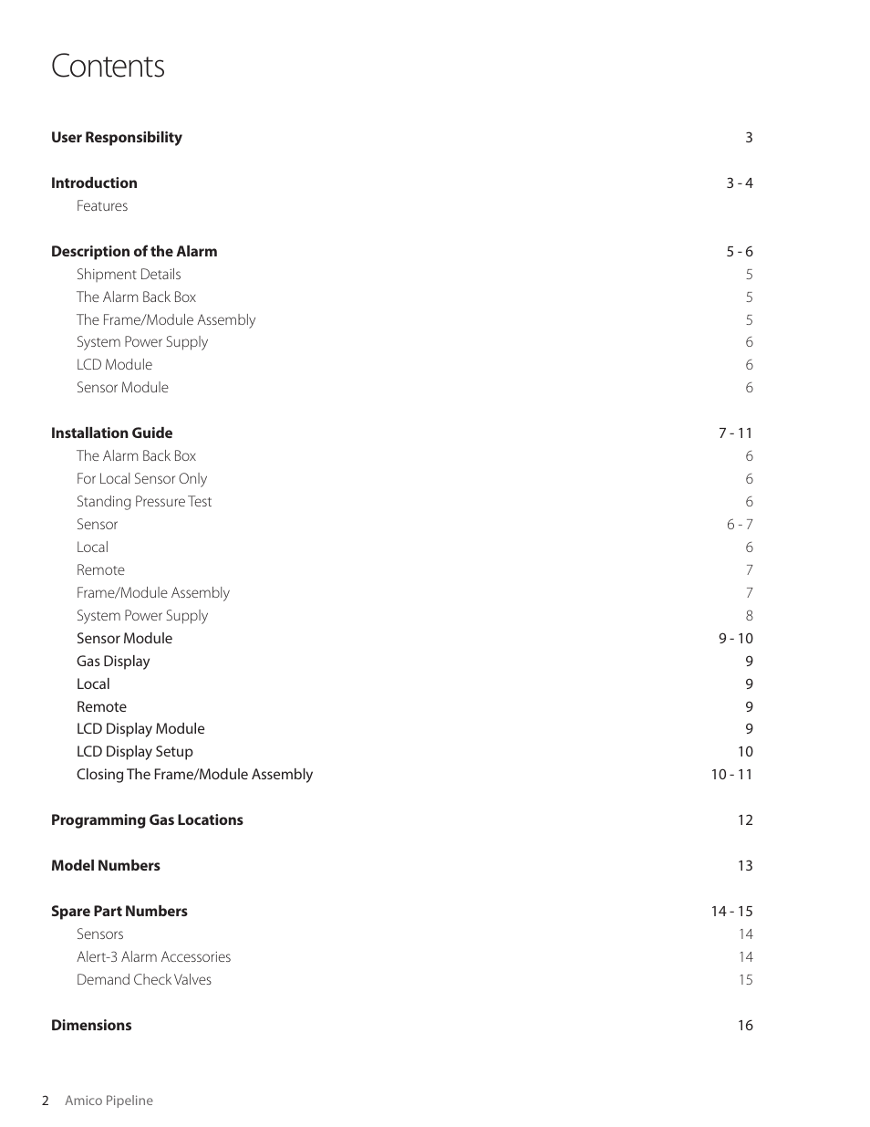 Amico Alert-3 LCD Alarm User Manual | Page 2 / 28