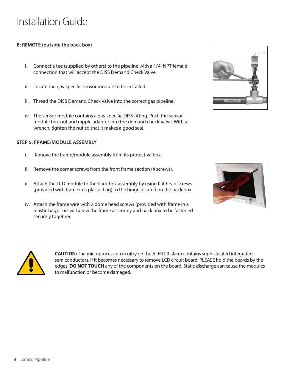 User responsibility, Installation guide, Warning | Caution, Danger, Danger and | Amico Alert-3 LCD Alarm User Manual | Page 8 / 28