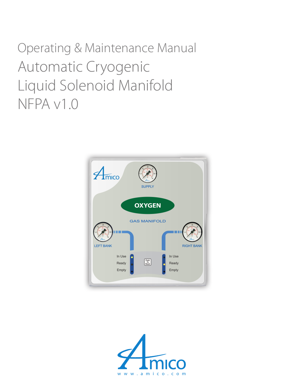 Amico Automatic Cryogenic Liquid Solenoid Manifold User Manual | 32 pages