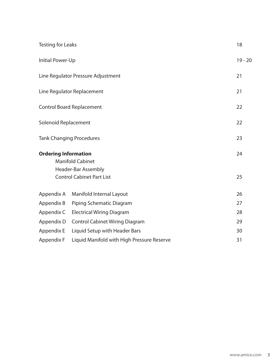 Amico Automatic Cryogenic Liquid Solenoid Manifold User Manual | Page 3 / 32