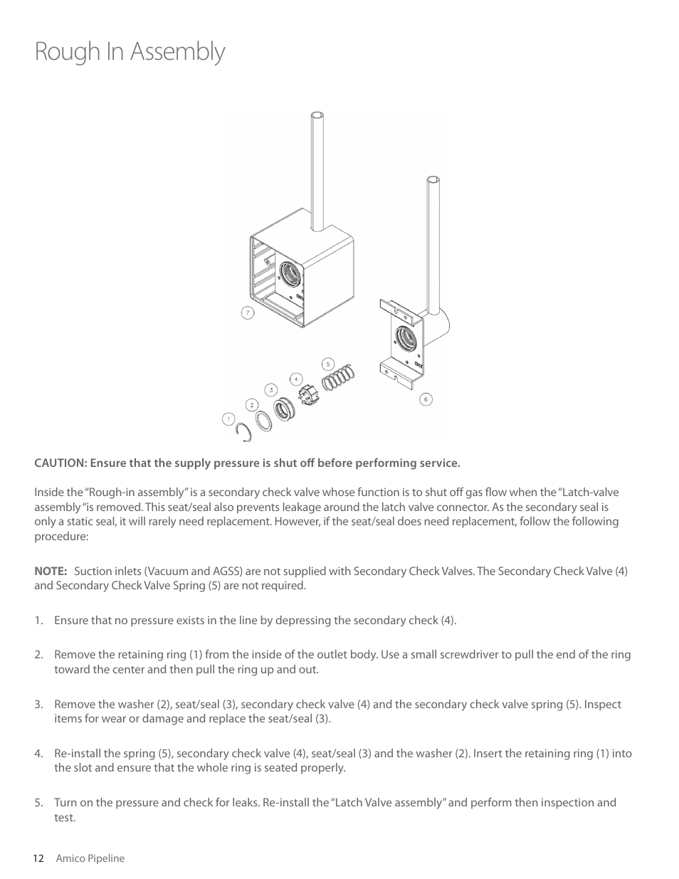 Rough in assembly | Amico British Standard Outlet User Manual | Page 12 / 18