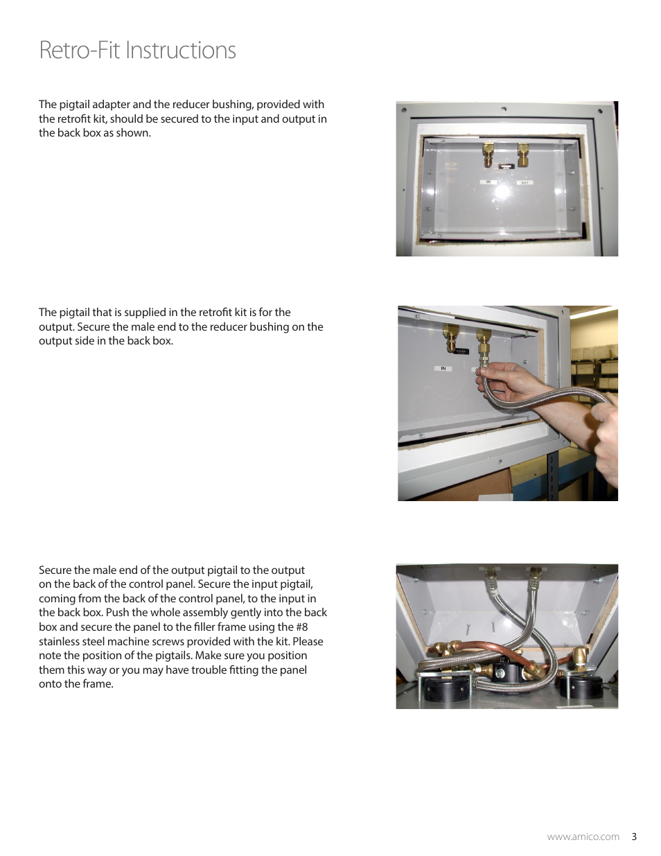 Retro-fit instructions | Amico Chemetron Retro-fit Gas Control Panel User Manual | Page 3 / 4