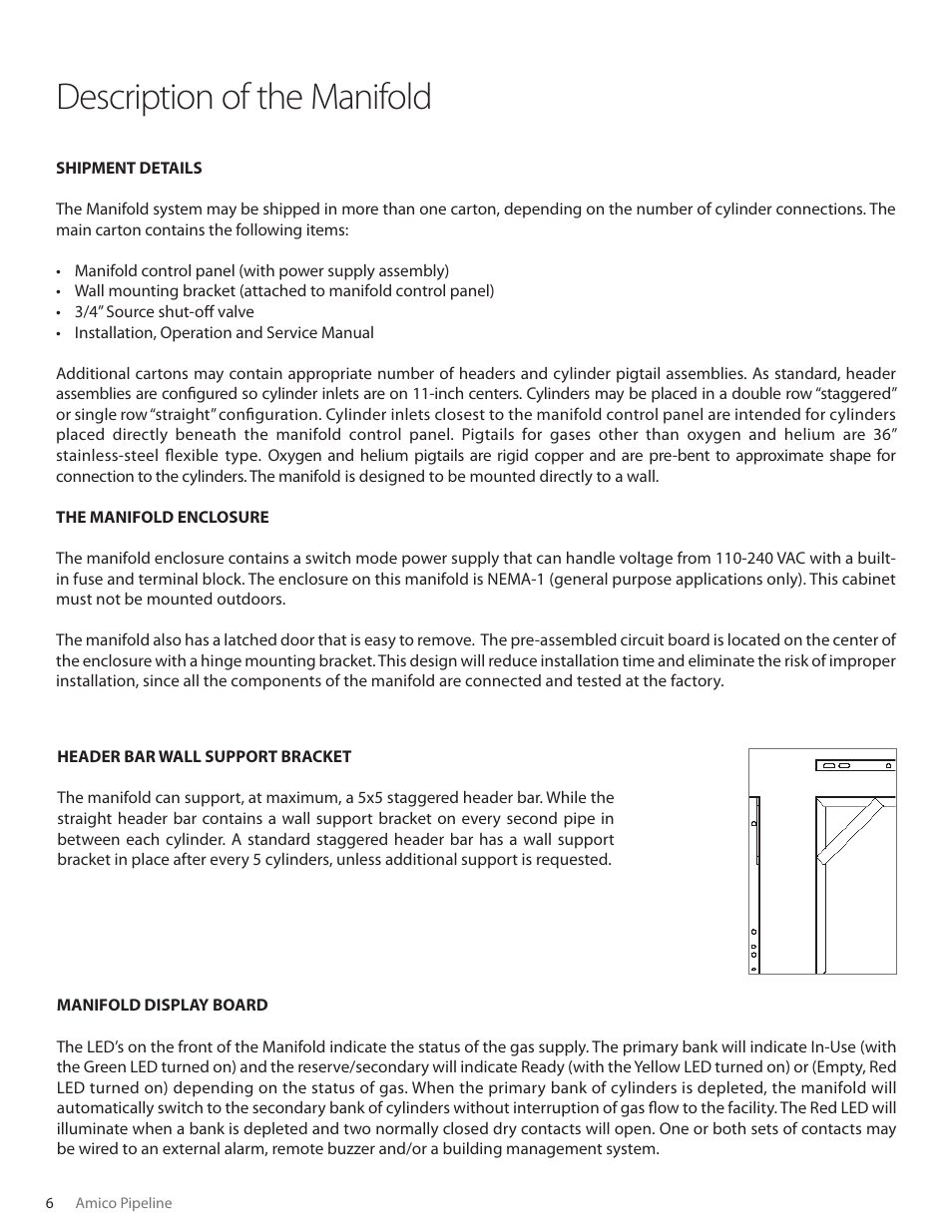 Description of the manifold | Amico Dome Loaded Manifold CSA User Manual | Page 6 / 44