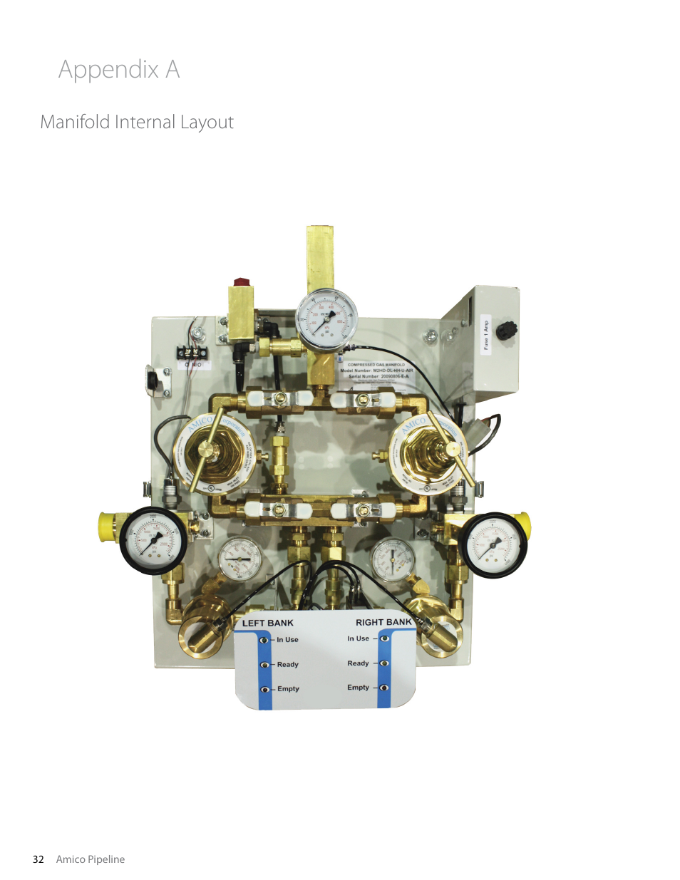 Appendix a, Manifold internal layout | Amico Dome Loaded Manifold Nema-4 NFPA User Manual | Page 32 / 44