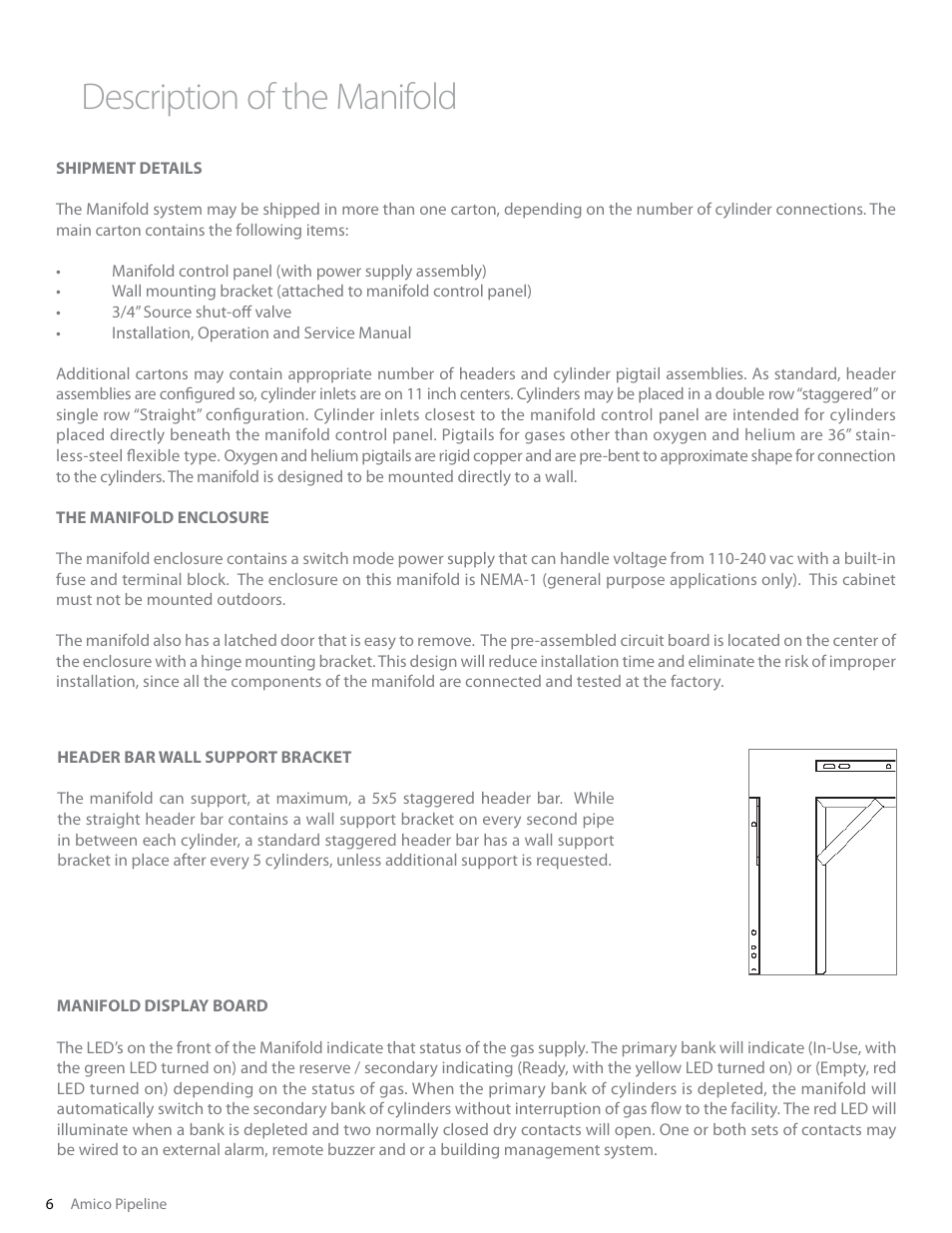 Description of the manifold | Amico Dome Loaded Manifold Nema-4 NFPA User Manual | Page 6 / 44