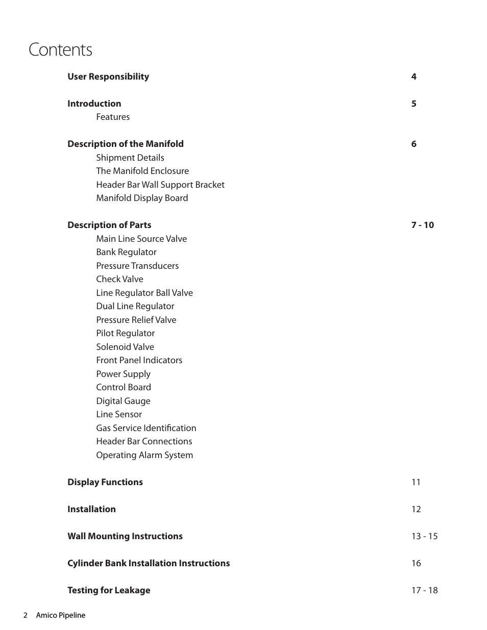 Amico Dome Loaded Manifold NFPA User Manual | Page 2 / 44
