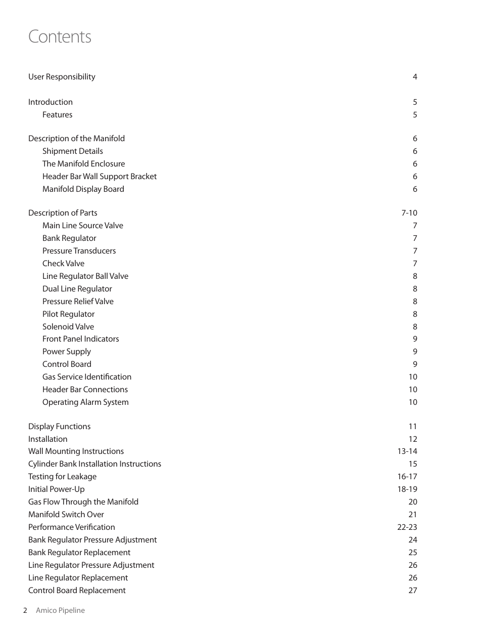 Amico Dome Loaded Manifold NFPA User Manual | Page 2 / 40