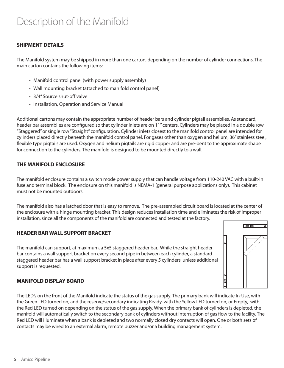 Description of the manifold | Amico Dome Loaded Manifold NFPA User Manual | Page 6 / 40
