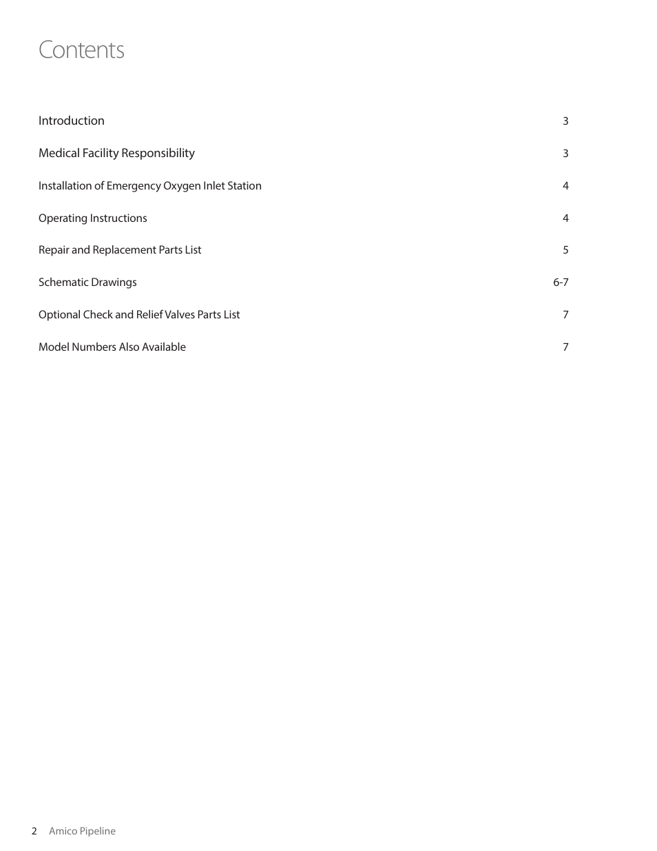 Amico Emergency Oxygen Inlet Station 2" (Surface Mount Low Pressure) User Manual | Page 2 / 8