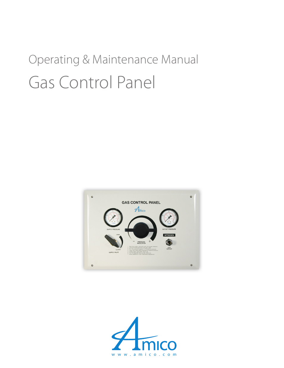 Amico Gas Control Panel User Manual | 8 pages