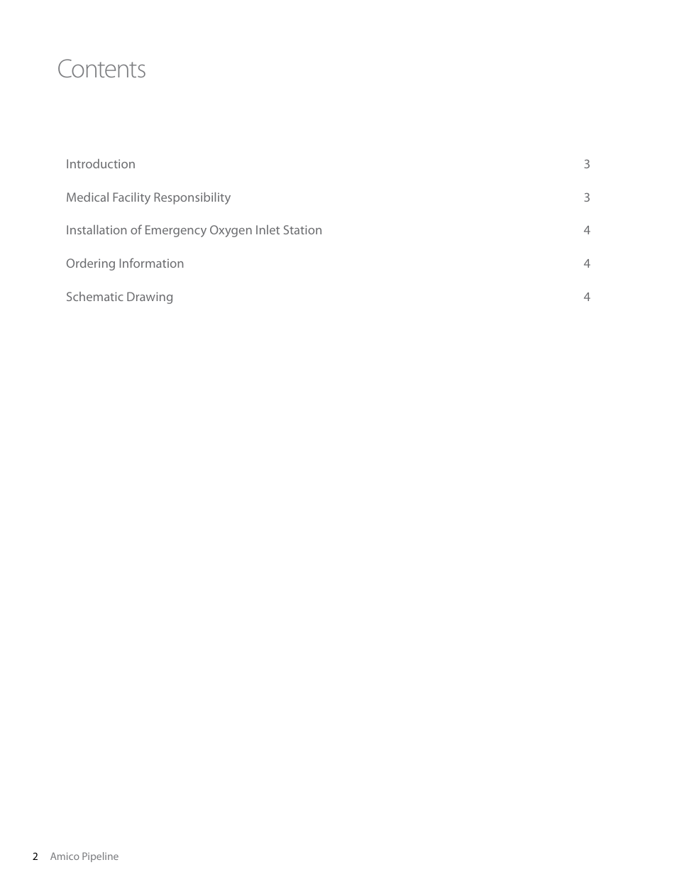 Amico Surface Mount Emergency Oxygen Inlet Station (High Pressure) User Manual | Page 2 / 6