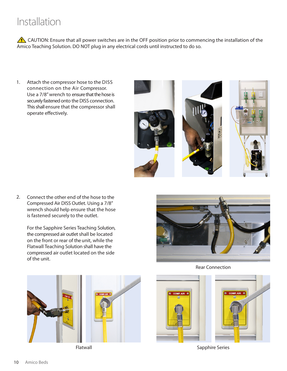 Installation | Amico TTS Vertical Flat Wall User Manual | Page 10 / 20