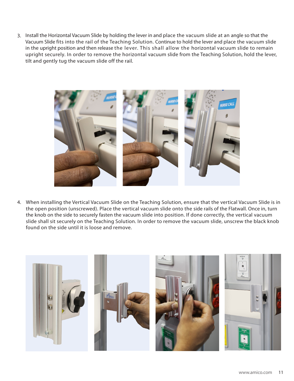 Amico TTS Vertical Flat Wall User Manual | Page 11 / 20