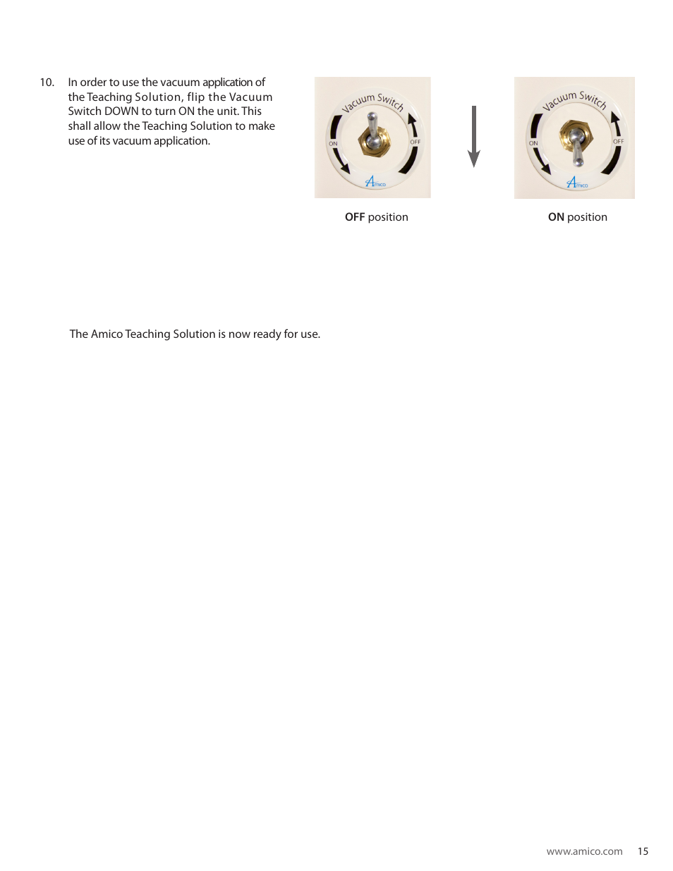 Amico TTS Vertical Flat Wall User Manual | Page 15 / 20
