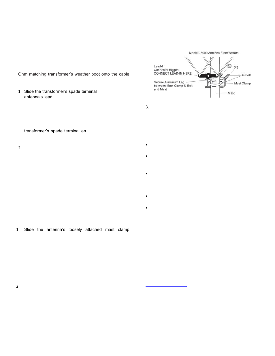 Antennacraft U8000 User Manual | Page 2 / 2