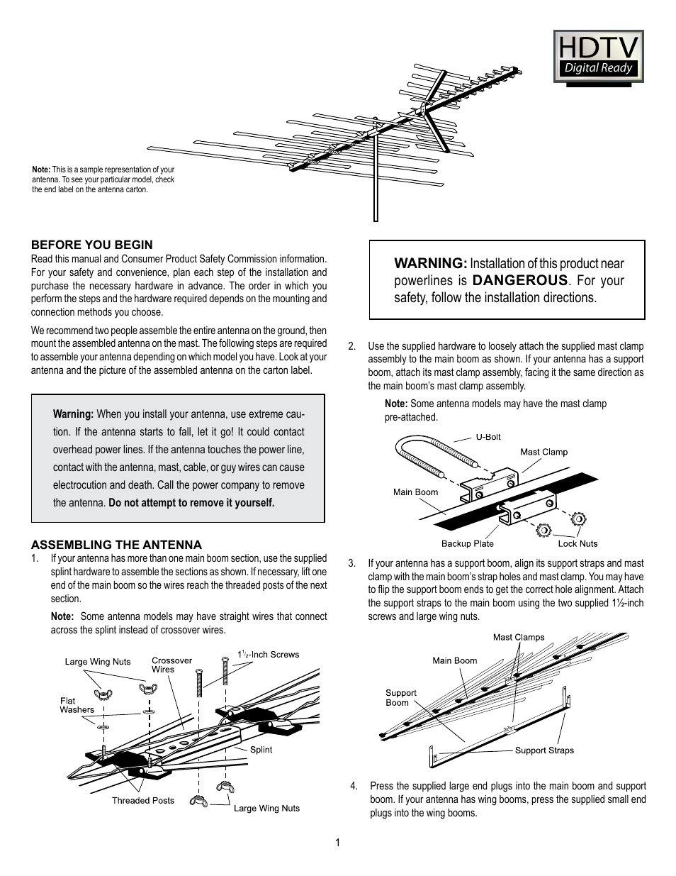 Antennacraft CCS1233 User Manual | 4 pages