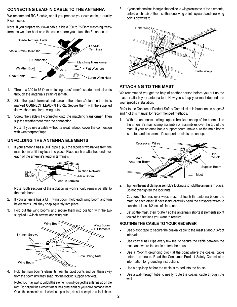 Antennacraft CCS1233 User Manual | Page 2 / 4