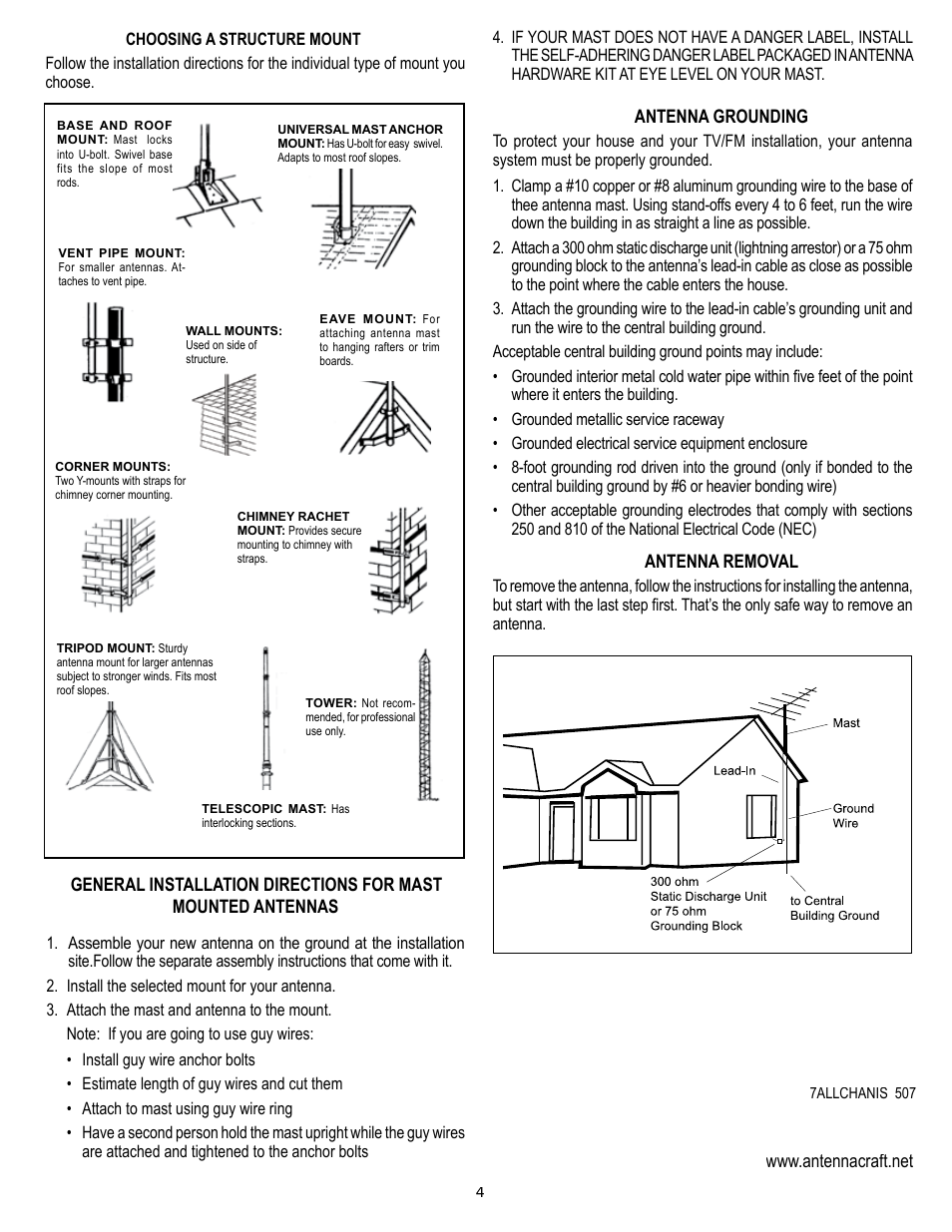Antennacraft CCS1233 User Manual | Page 4 / 4