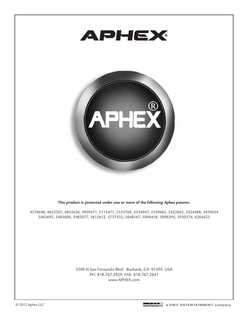 Aphex Channel User Manual | Page 14 / 14