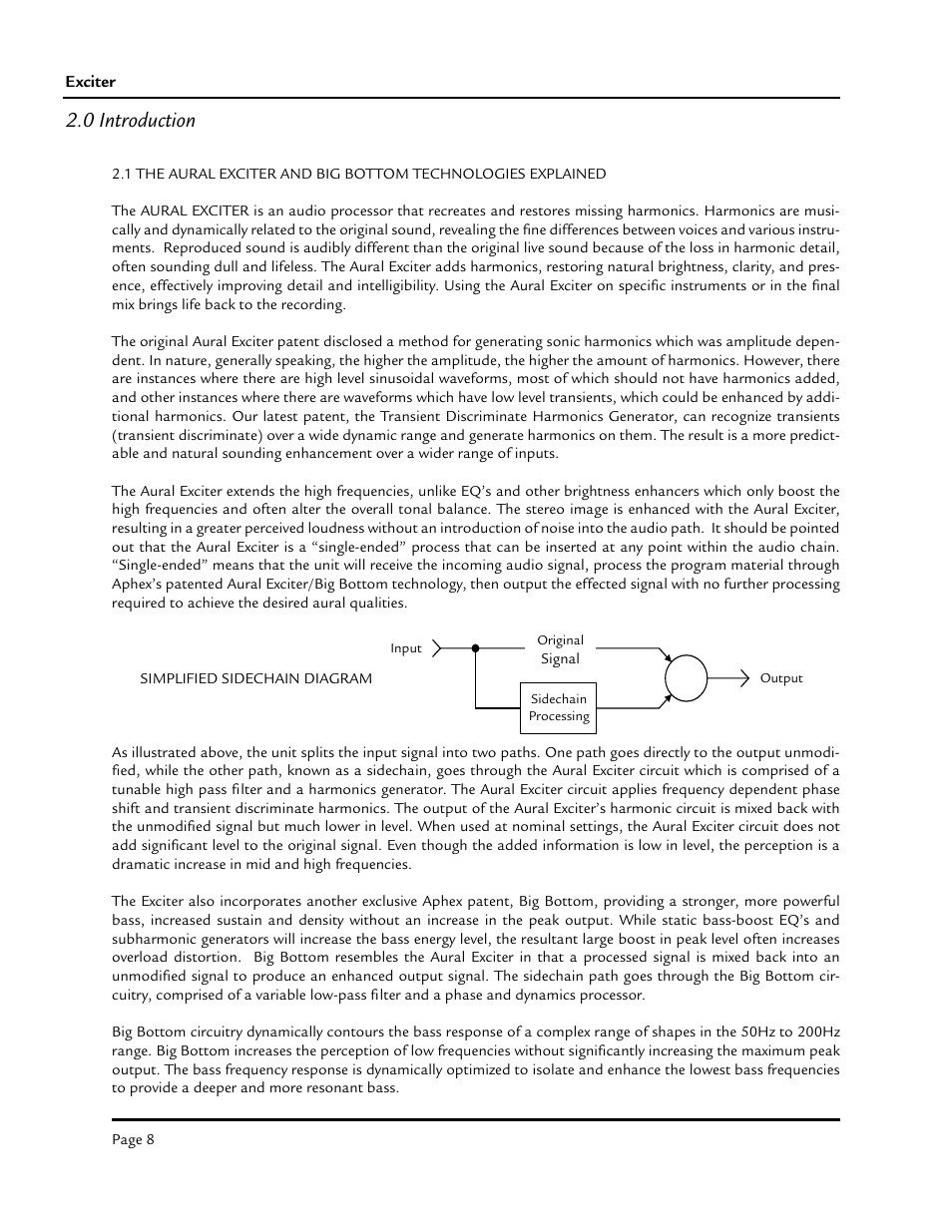 0 introduction | Aphex Exciter User Manual | Page 8 / 24