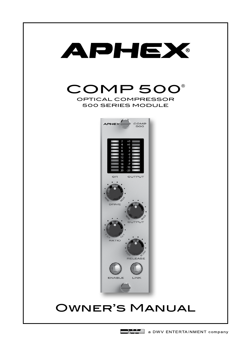 Aphex COMP 500 User Manual | 7 pages