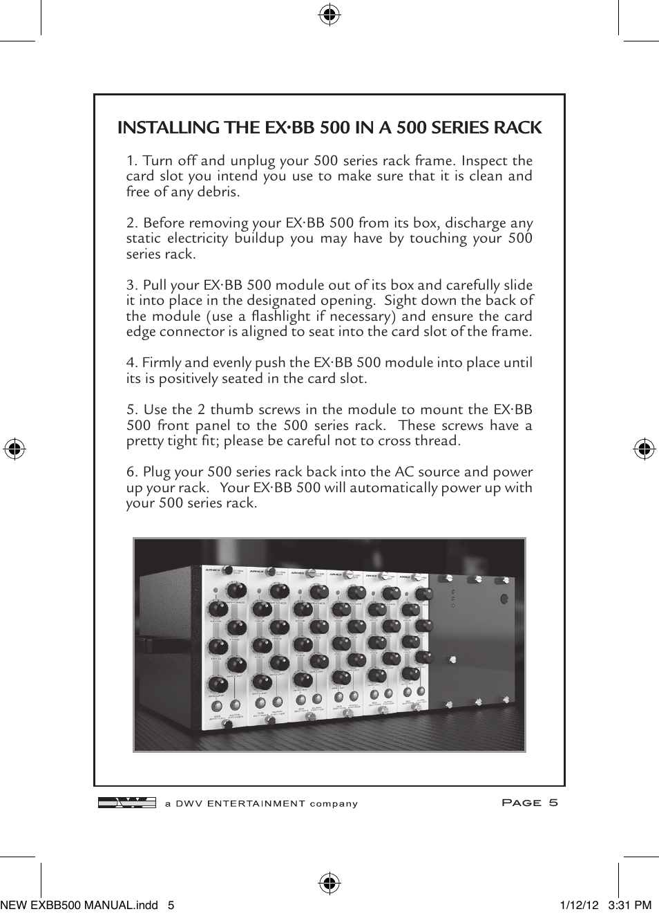 Aphex EX BB 500 User Manual | Page 5 / 16