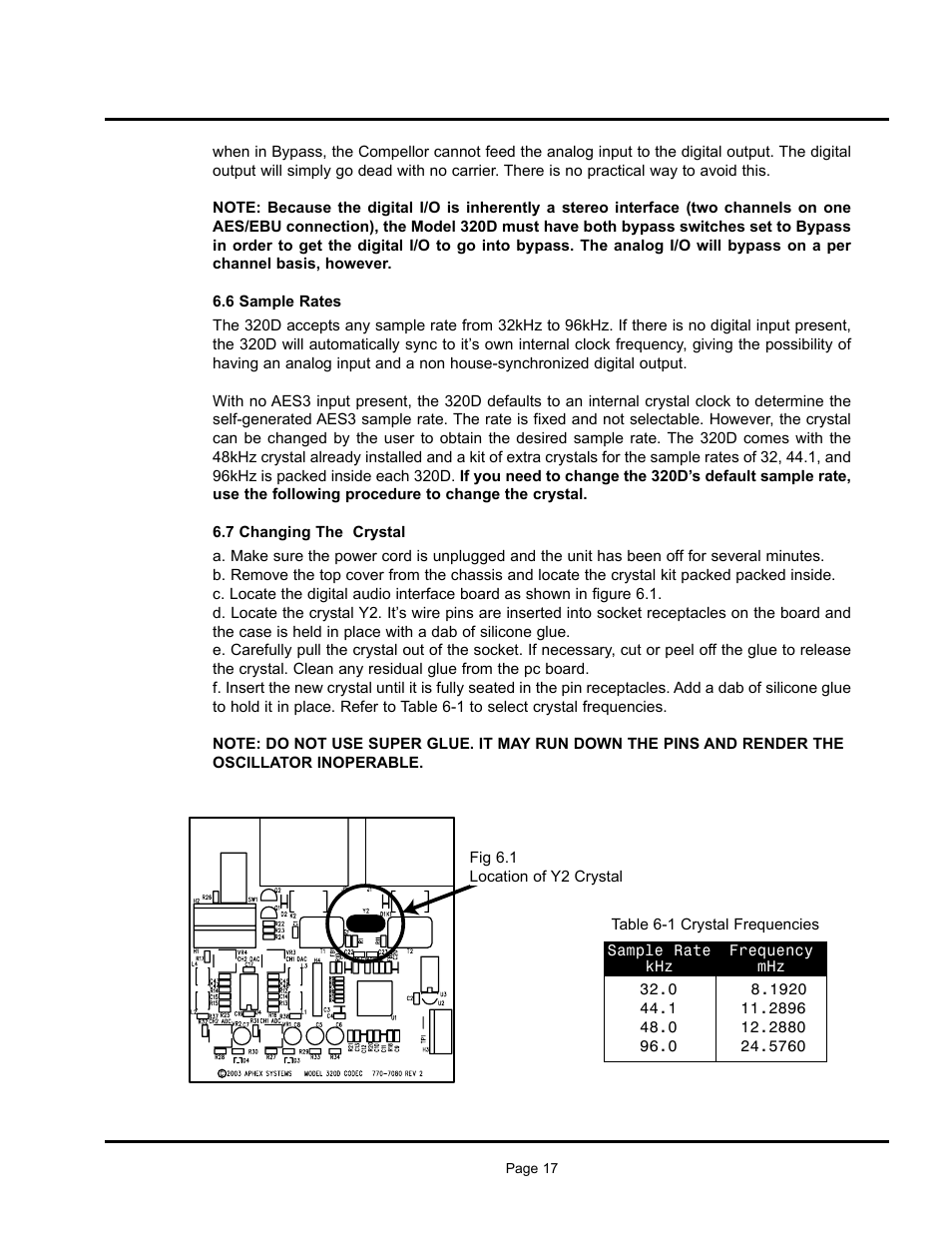 320d | Aphex 320D Compellor User Manual | Page 17 / 43