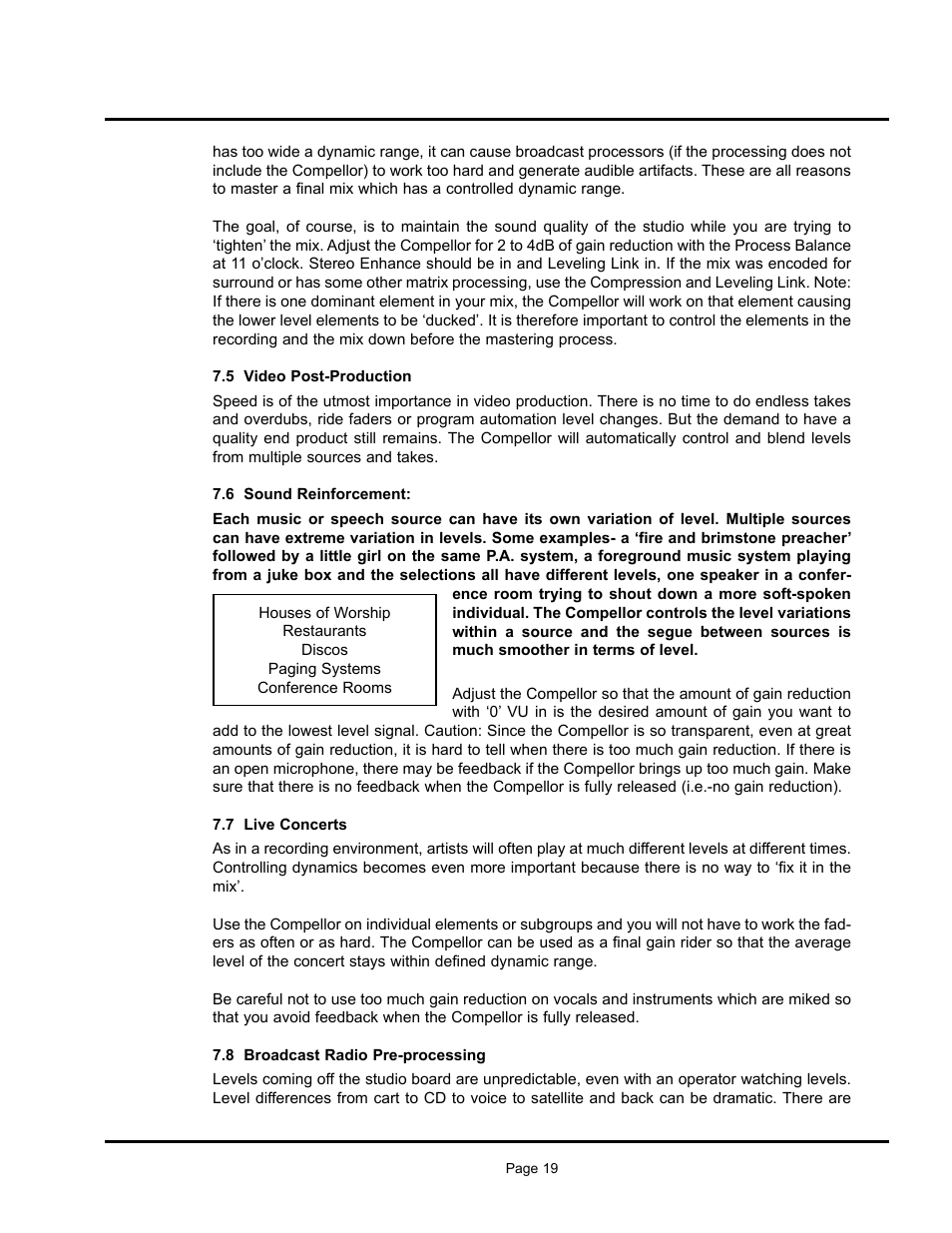 320d | Aphex 320D Compellor User Manual | Page 19 / 43