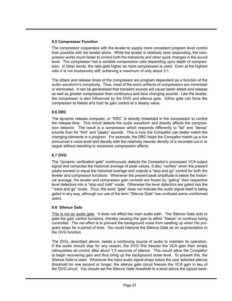 320d | Aphex 320D Compellor User Manual | Page 23 / 43
