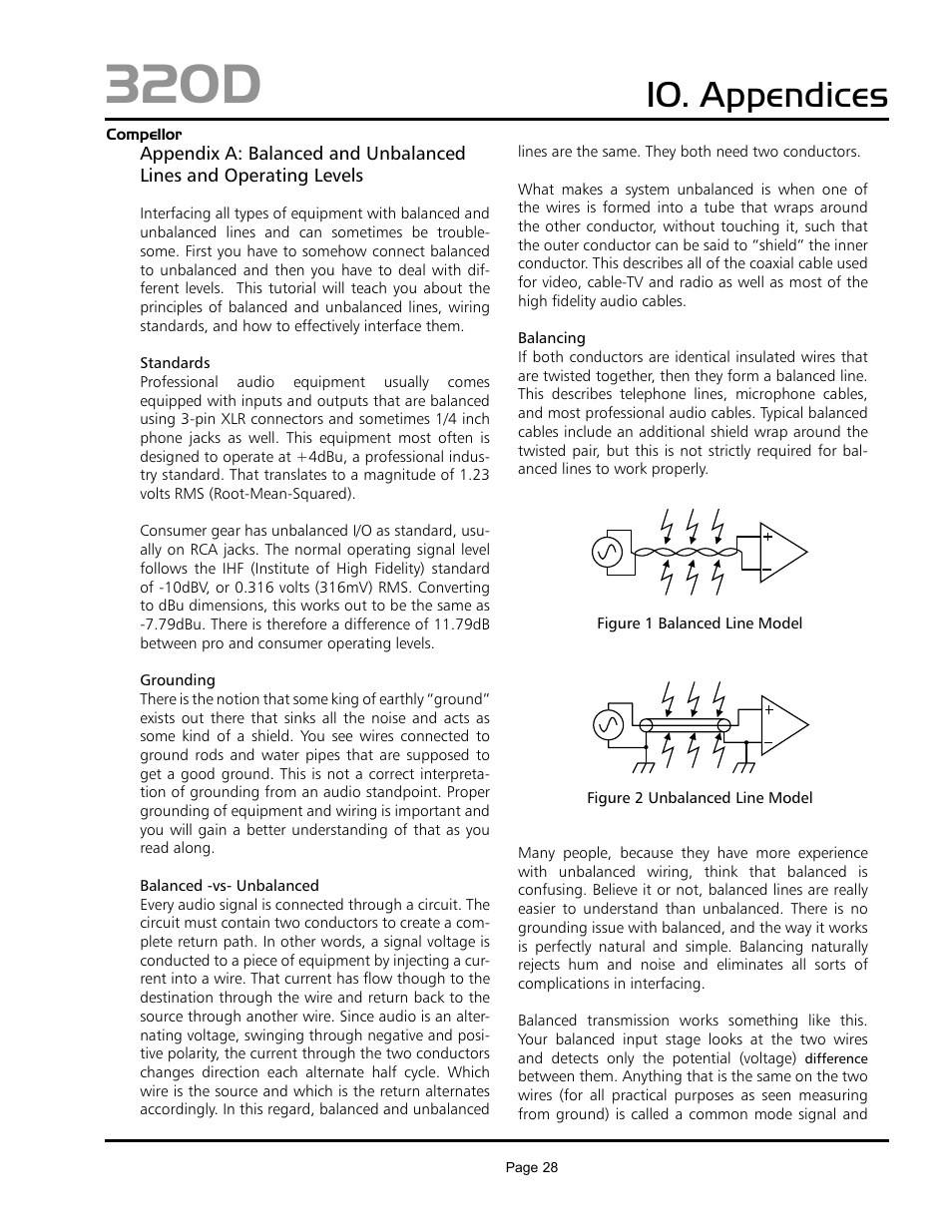 320d, Appendices | Aphex 320D Compellor User Manual | Page 28 / 43