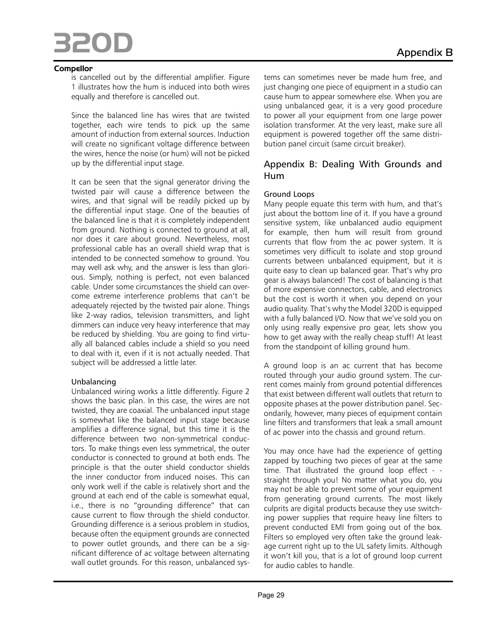 320d | Aphex 320D Compellor User Manual | Page 29 / 43