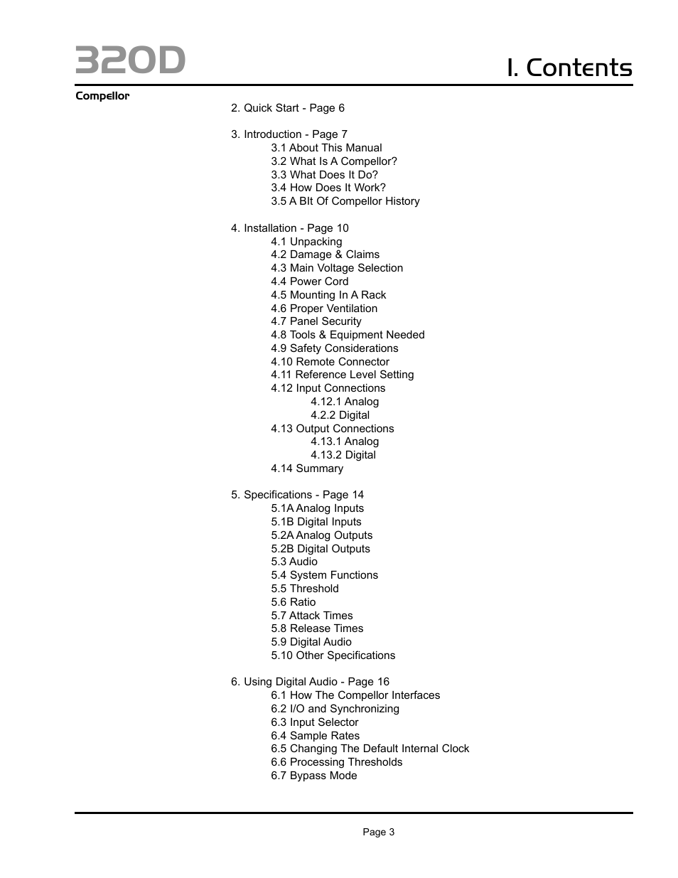 Aphex 320D Compellor User Manual | Page 3 / 43
