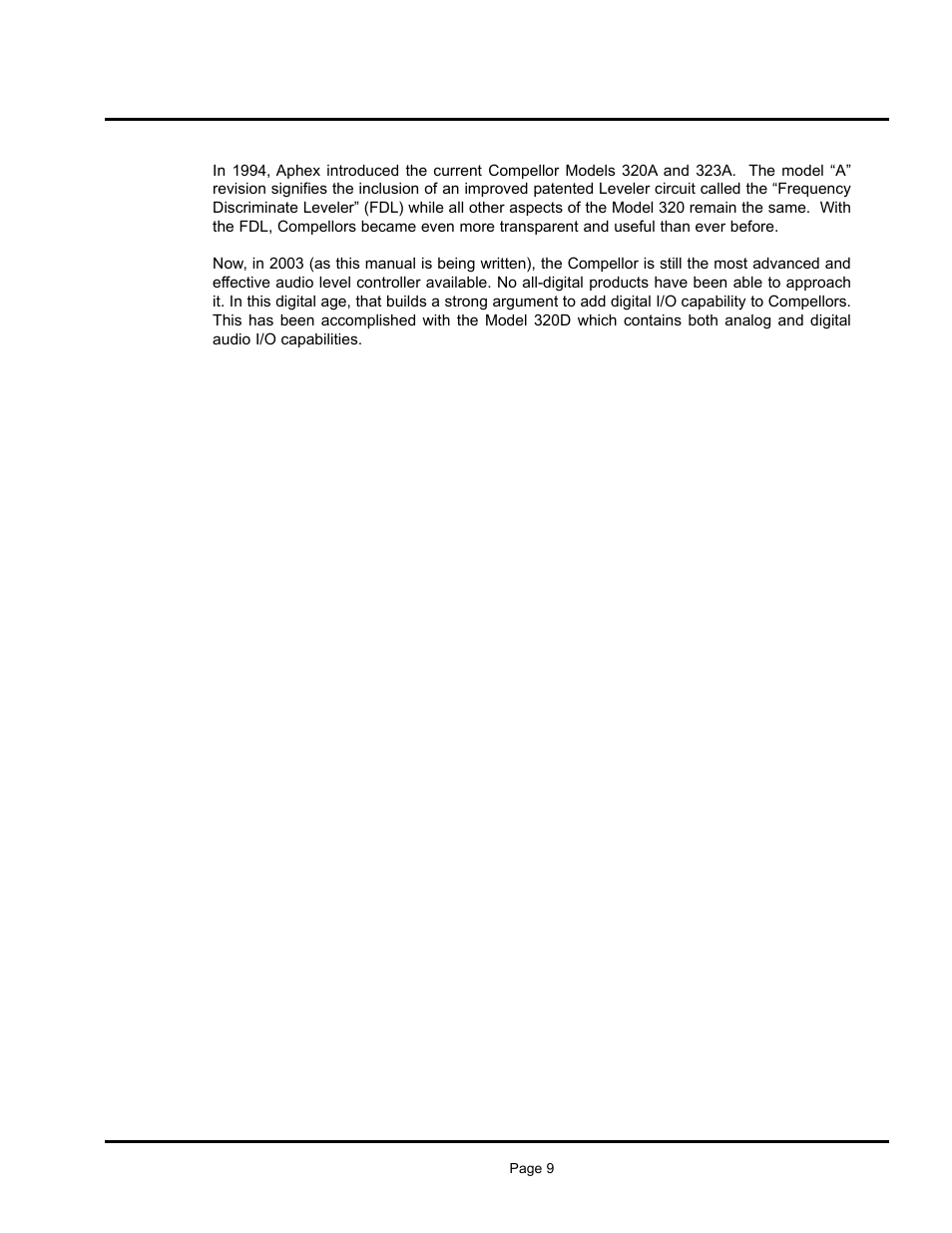 320d | Aphex 320D Compellor User Manual | Page 9 / 43