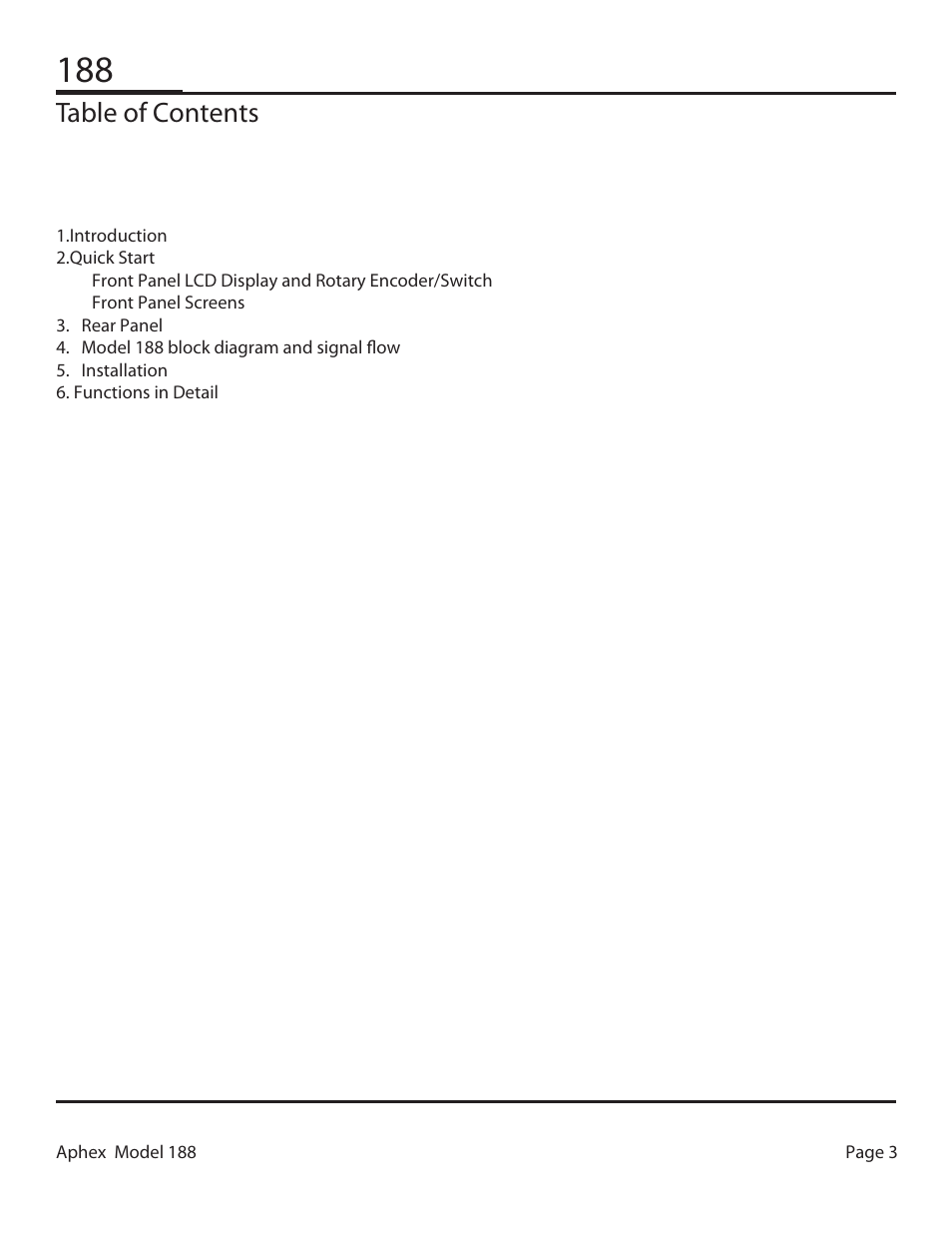 Aphex 188 Eight Channel Mic Preamp User Manual | Page 3 / 18