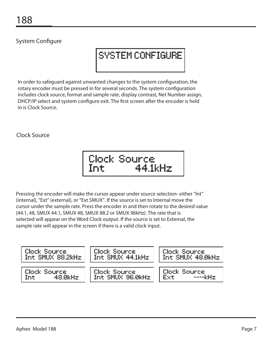 Aphex 188 Eight Channel Mic Preamp User Manual | Page 7 / 18