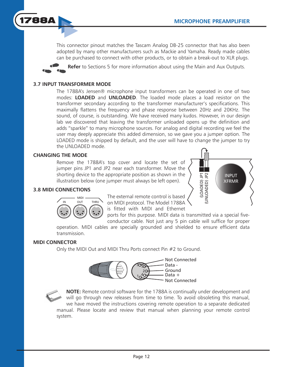 Instruction manual | Aphex 1788A Premium Eight Chan Mic Pre User Manual | Page 12 / 50