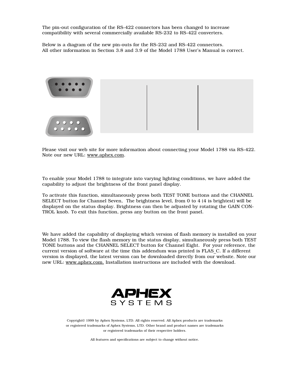 Aphex 1788A Premium Eight Chan Mic Pre User Manual | Page 2 / 2