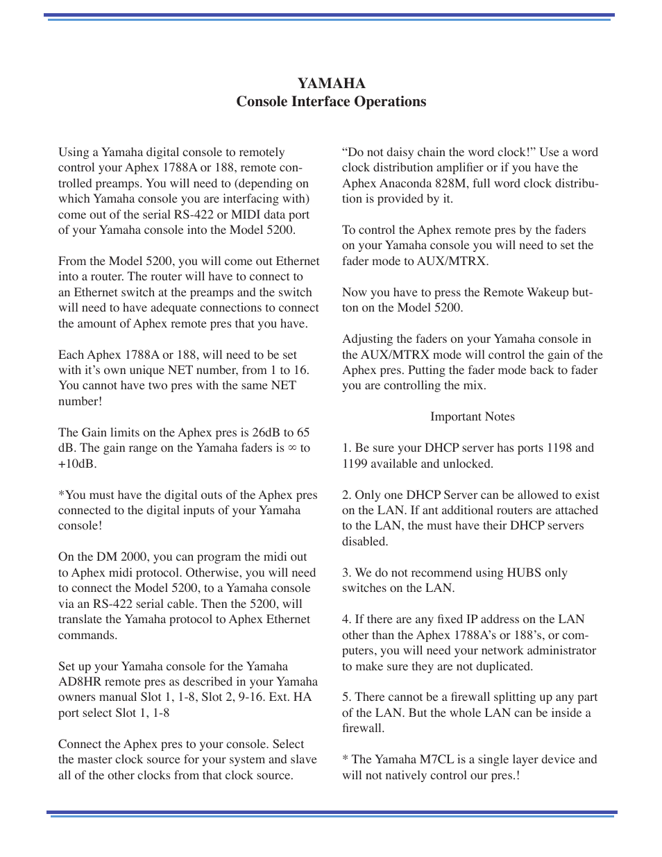 Aphex 5200 RC Interface User Manual | Page 4 / 12