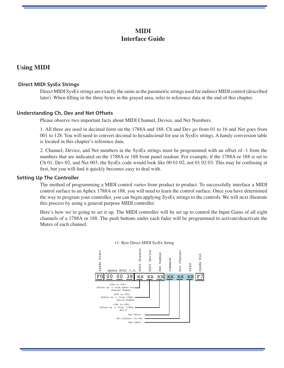 Midi interface guide using midi | Aphex 5200 RC Interface User Manual | Page 6 / 12