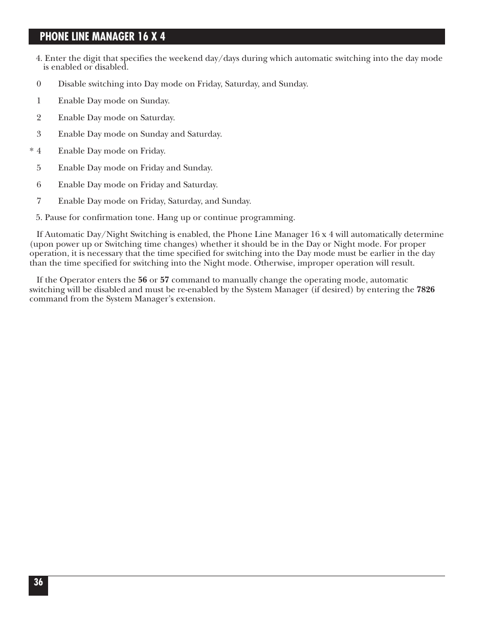 Phone line manager 16 x 4 | Black Box FX160A User Manual | Page 35 / 65