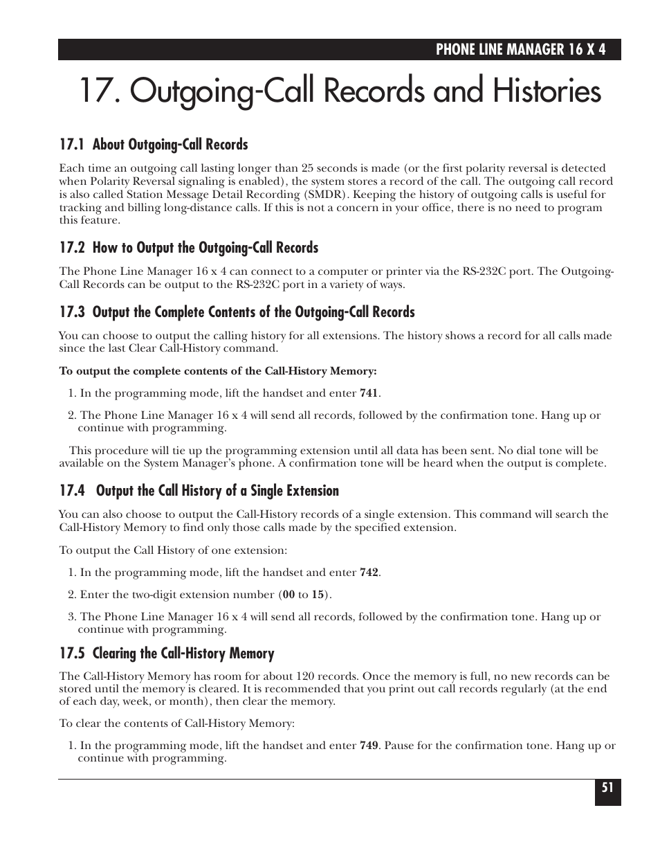 Outgoing-call records and histories | Black Box FX160A User Manual | Page 50 / 65