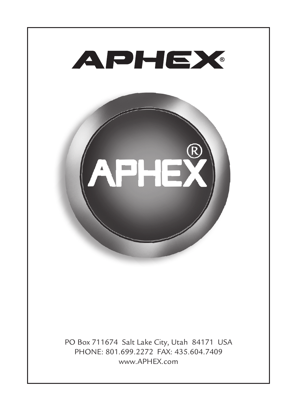 Aphex Project 500 User Manual | Page 12 / 12