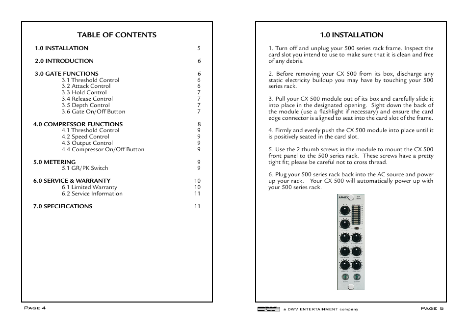 Aphex Project 500 User Manual | Page 3 / 7
