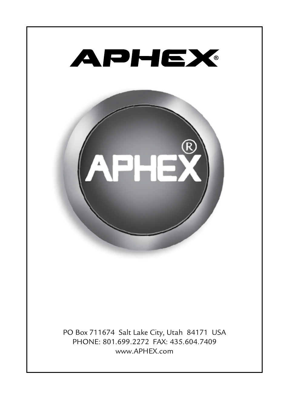 Aphex Project 500 User Manual | Page 7 / 7