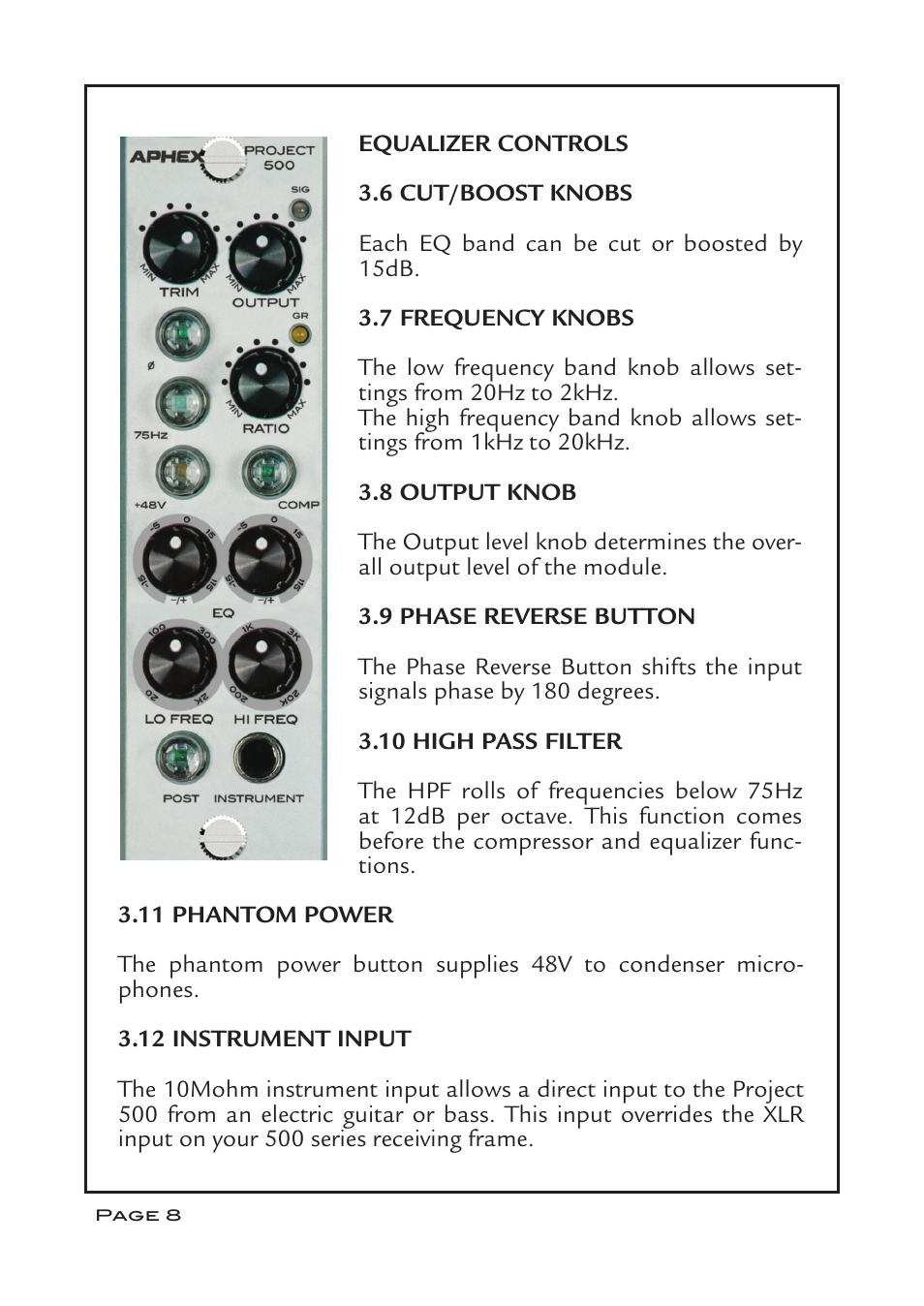 Aphex CX 500 User Manual | Page 8 / 12