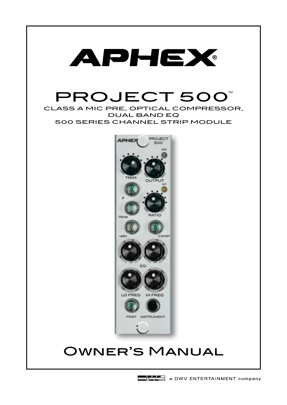 Aphex CX 500 User Manual | 7 pages