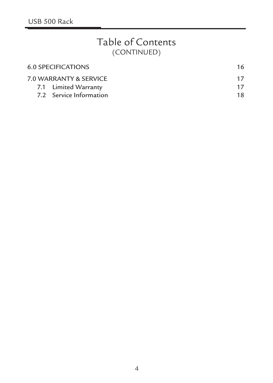 Aphex USB 500 Rack User Manual | Page 4 / 20