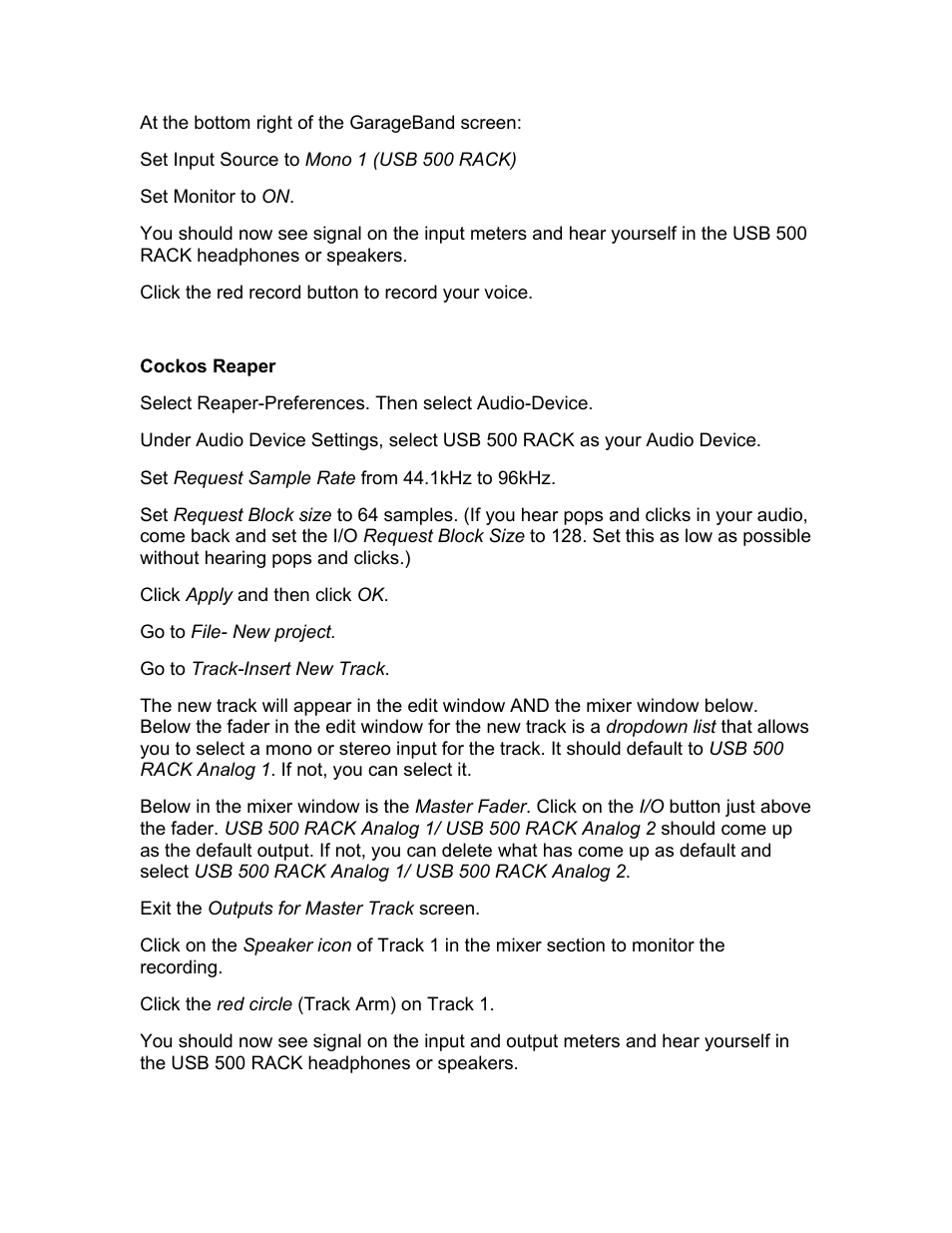 Aphex USB 500 Rack User Manual | Page 3 / 8